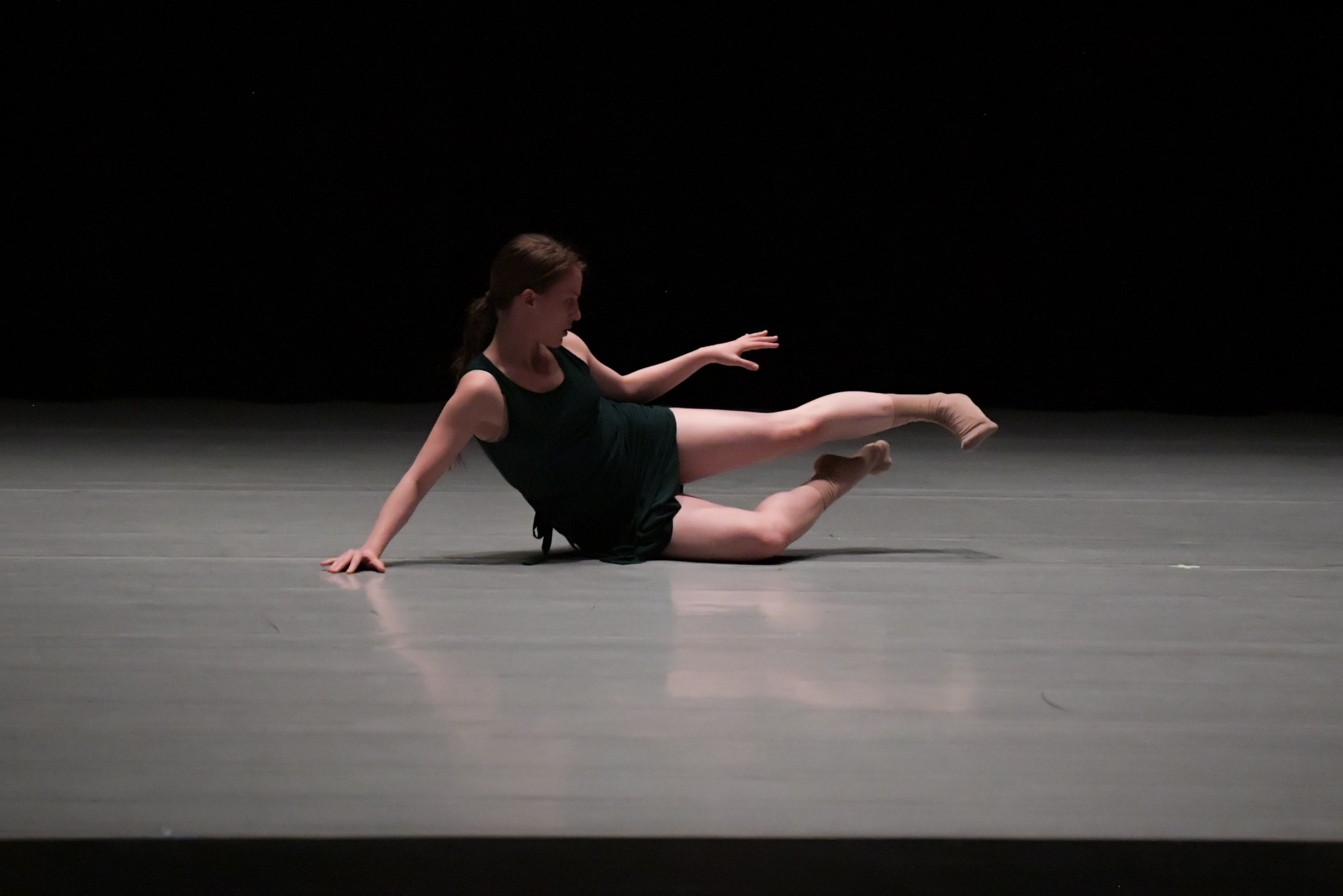 Solo dancer on stage floor