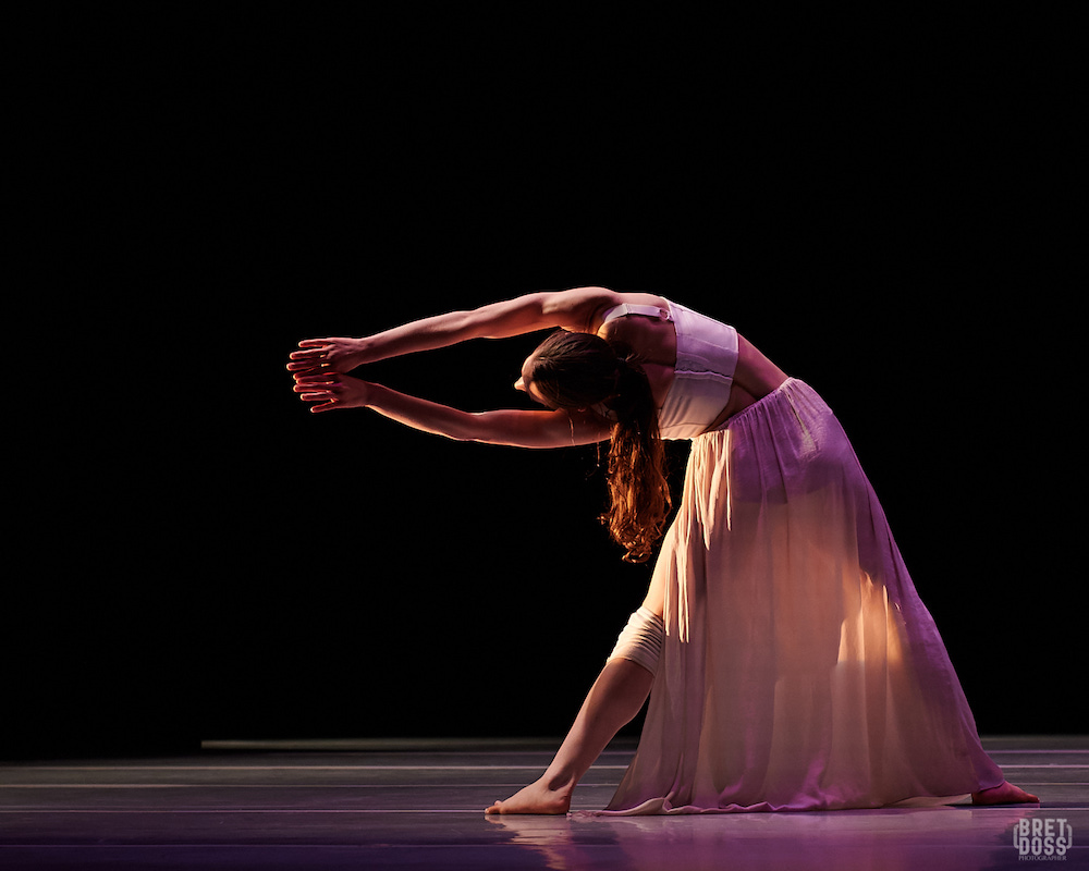 Solo dancer with flowing skirt